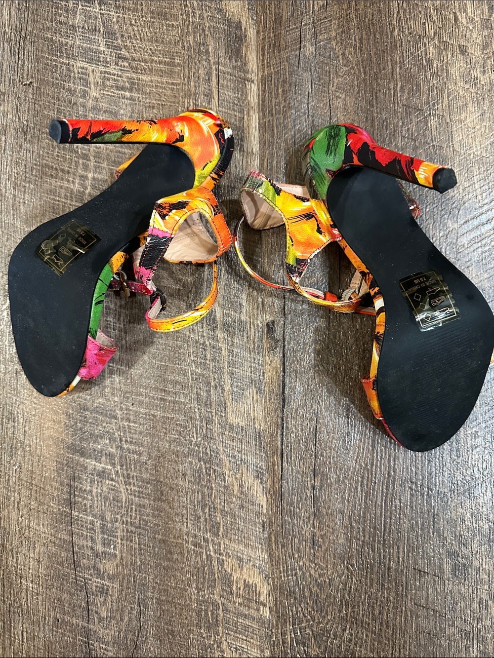 Madison Women’s Vibrant Floral-Multicolor Slingback High Heels 👠- Size 7.5 - Picture 4 of 7